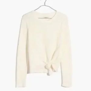 Madewell Elwood Knot Front Top Sweater NWT Ivory S